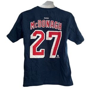 Youth Large 14/16 Ryan McDonagh New York Rangers Reebok T Shirt #27 NHL NWT